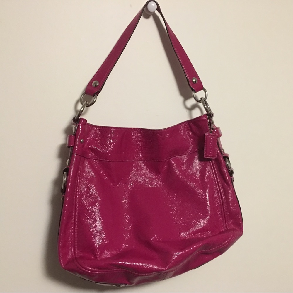 Patent leather Coach hobo